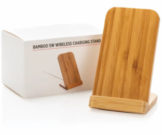 Inne Bambusový stojánek na telefon s 5W bezdrátovým nabíj...