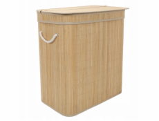 Springos Bambusový koš na prádlo, dvoukomorový, 100 l