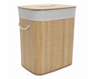 Songmics Bambusový koš na prádlo s odnímatelným vakem, 60 l