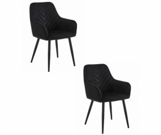 Leobert Židle NANA - černý samet / černé nohy x 2