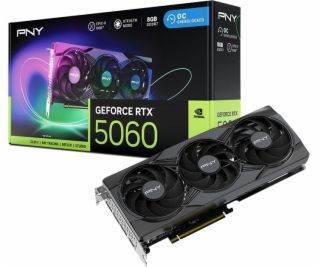 PNY GeForce RTX 5060 ARGB OC s třemi ventilátory (DLSS 4,...