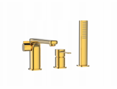 Invena tříotvorová vanová baterie Glamour, zlatá BW-02-S09-V