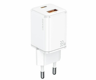 Usams Nabíječka T43 1x USB-A 1x USB-C 3 A (6958444972107)