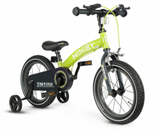 Qplay Dětské kolo - Miniby Balanční kolo 14 palců zelené