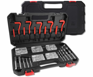 Forcekraft Sada na opravu závitů, 131dílná sada závitníků...