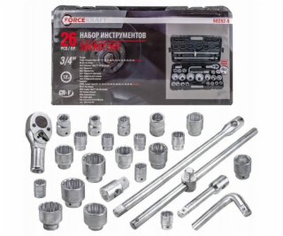 Forcekraft Sada nářadí 26 kusů 3/4 1 (12hranná)