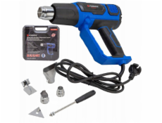 Forcekraft Elektrická horkovzdušná pistole s tryskami (230 V, 50/60 Hz, 2000 W, 60/350/600 stupňů, 50/300/500 l/min)