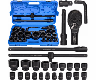 Forcekraft Sada rázových nástrojů, 26 kusů, 3/4  (17-50 m...