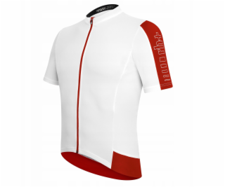 RH+ Cyklistický dres zeroEnergy FZ bílo-červený - M