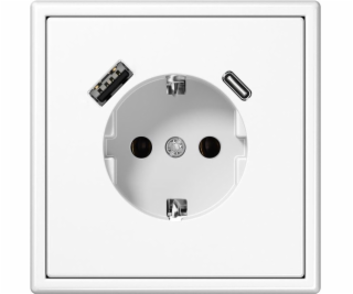 Zásuvka a USB A+C nabíječka LIREGUS MODER, bílá