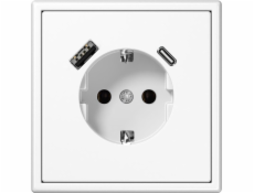 Zásuvka a USB A+C nabíječka LIREGUS MODER, bílá