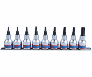 King Tony SADA NÁSTRČNÝCH KLÍČŮ TORX 3/8, 9dílná, T10 - T...