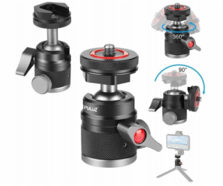 Puluz Kulová hlava pro 3D kameru, závit 1/4, 2x ISO patka...