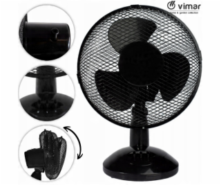 UN STOLNÍ VENTILÁTOR 23 CM ČERNÝ