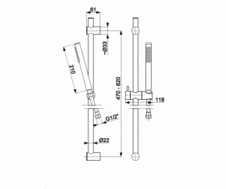 KFA Moza Premium posuvná sprcha, kartáčovaná měď PVD 841-...