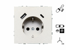 Zásuvka a USB A+C nabíječka LIREGUS MODERN, šampion.