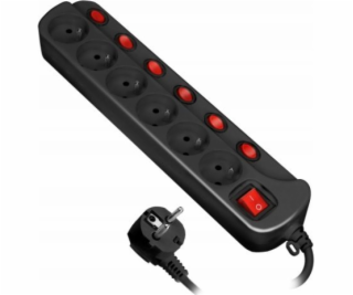Orno prodlužovací kabel 6 zásuvek 1,5 m černý (OR-AE-1316...