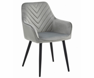 Leobert Židle NANA - stříbrošedý samet / černé nohy x 1