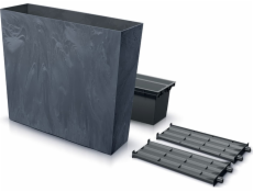 Prosperplast Květináč URBI CASE VĚŽ BETONOVÝ EFEKT - antracit