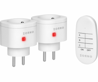Orno Sada bezdrátových bílých zásuvek s dálkovým ovládání...
