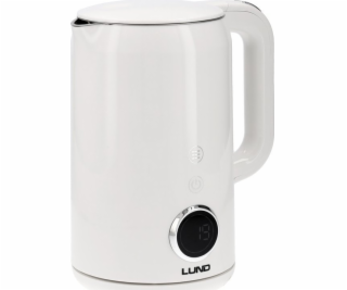 Toya LUND Elektrická konvice 1,7 l, regulovaná teplota, bílá