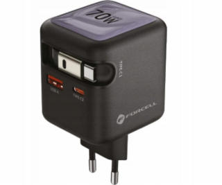 ForCell F-Energy GaN USB C + USB A + navíjecí kabel USB C...