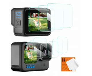 K&F 3x Sada ochranných skleněných fólií a čoček pro GoPro...