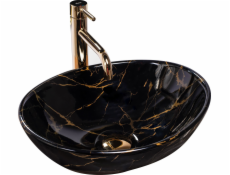 Rea Umyvadlo Umyvadlo Rea Sofia z černého mramoru na desku