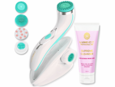 Lumineo Professional Line Brush Pro tyrkysový kartáček na obličej + čisticí gel Lumineo pro aknózní a problematickou pleť 100 ml