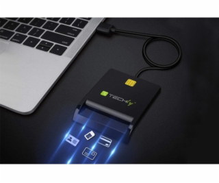 Techly Čtečka čipových karet USB-A