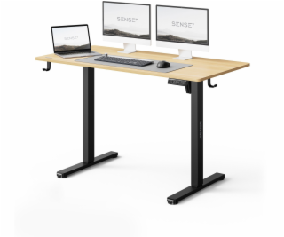 SENSE7 NOJO LIGHT Stůl světle hnědo-černý 120 cm x 60 cm