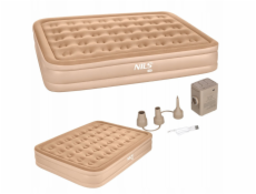 Nils Extreme NC2808 MATRACE PRO DVOJLŮŽKOVÉ POKOŽKY, BÉŽOVÁ + ELEKTRICKÉ ČERPADLO NILS CAMP