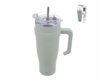 Hrnek TERMO 1,2 l nerez+brčko  zelený