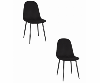 Leobert Čalouněná židle COMO, černý samet, 2 ks, moderní ...