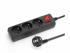 Montis Prodlužovací kabel 3 zásuvky 10m s vypínačem černý MT118B-10 MONTIS