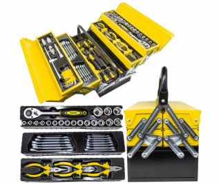 WMC TOOLS KRABIČKA S KLÍČI, NÁSTRČKAMI A ŠROUBOVÁKY 87 ks.