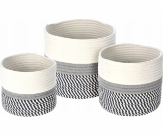 Home Styling Collection Úložný košík z bavlny pro domácí ...