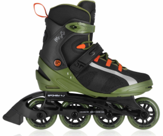 Spokey Rekreační kolečkové brusle MrFIT, zelené, velikost 41