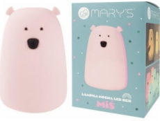 Plexido LED noční lampa RGB+WW+R/C medvídek velká růžová