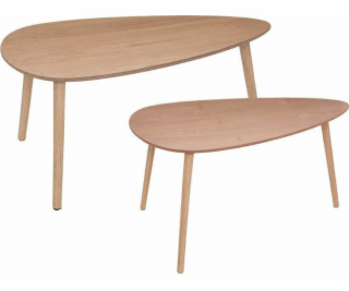 Atmosphera Sada 2 stolků Mileo L přírodní