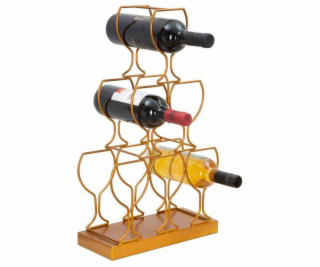Vilde Stojan na víno, 6 lahví, zlatý, 31 x 12 x 53 cm