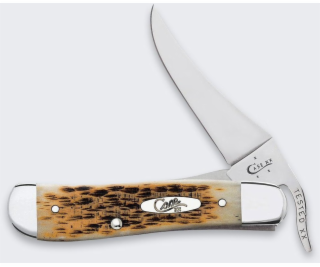 FINCH Skládací nůž Case Sawcut Jigged Russlock SS Amber