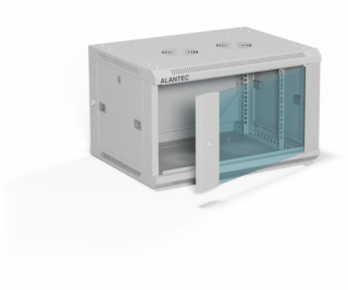 ALANTEC Szafa wisząca 19  6U 600x450, drzwi szklane, kolo...