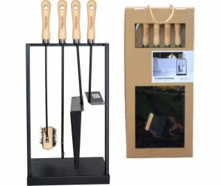 Big Velký krbový set Naběračka na popel, pohrabáč, kartáč...