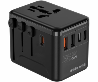 Mobile Origin Cestovní adaptér GaN 35W PW4 EU/UK/US/AUS, ...