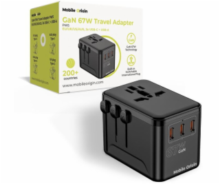 Mobile Origin Cestovní adaptér GaN 67W PW5 EU/UK/US/AUS, ...