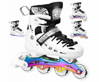 Nils Extreme NH10905 4v1 LED BÍLÉ KOLENEČKOVÉ BRUSLÍ S DU...