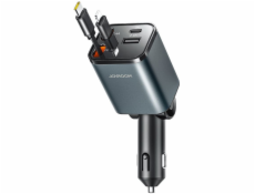 Joyroom Autonabíječka JR-CCL05 30W 4 v 1 se 2 vestavěnými zatahovacími kabely - tmavě šedá