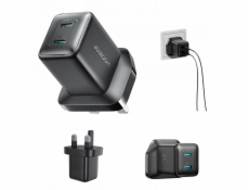 Joyroom JR-TCG17 45W nabíječka do zásuvky 2 x USB-C (britská zástrčka) - černá
