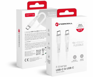 ForCell Kabel USB-C na USB-C F-Energy QC4.0 PD 3A 60W sil...